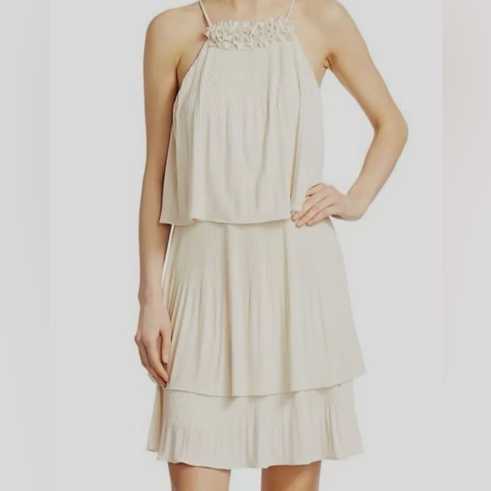 NWT Halston Heritage pleated mini dress